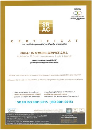 Midal certificare sistem frig comercial si industrial ISO 9001_page-0001